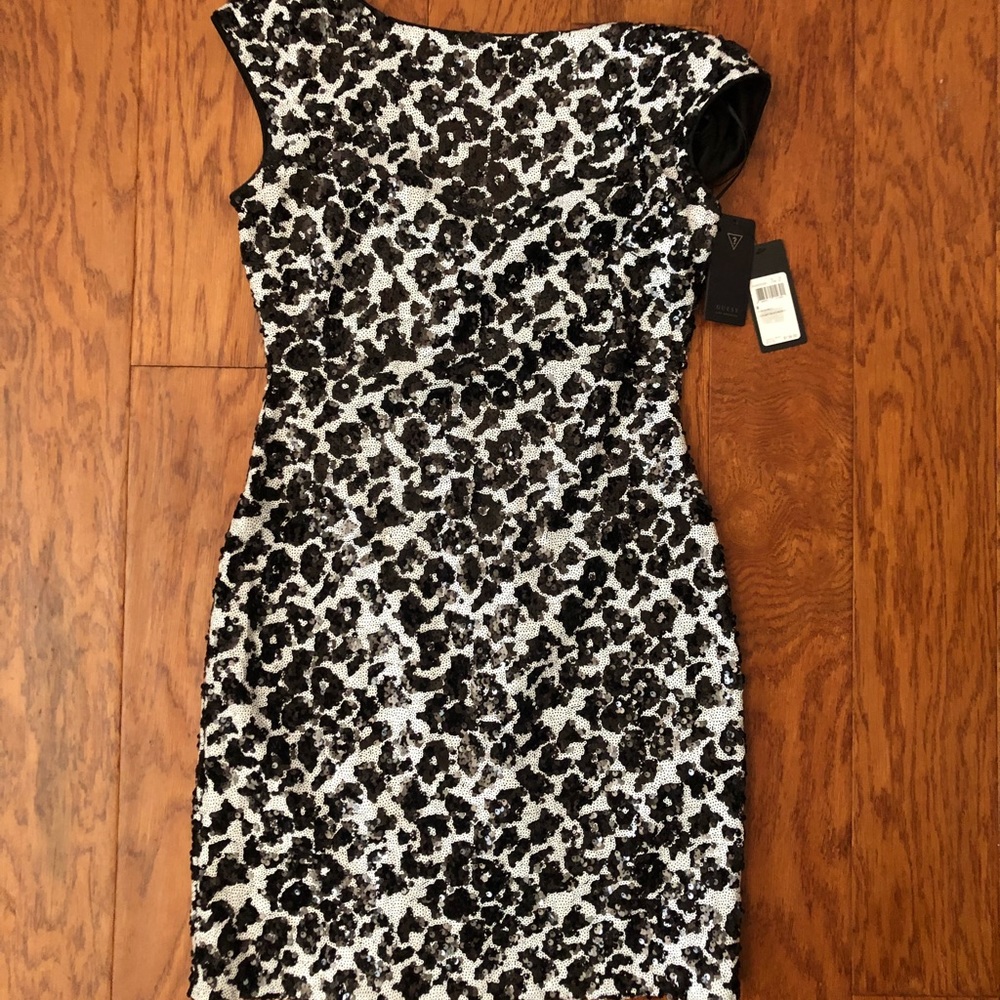 GUESS black and white mini dress